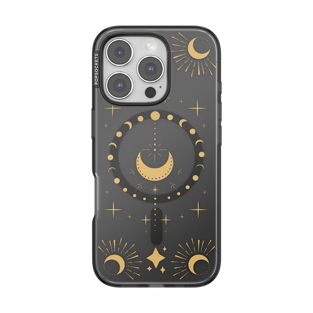iPhone 16 Pro PopSockets Phone Case (moon & stars)
